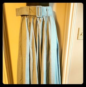 Denim maxi skirt